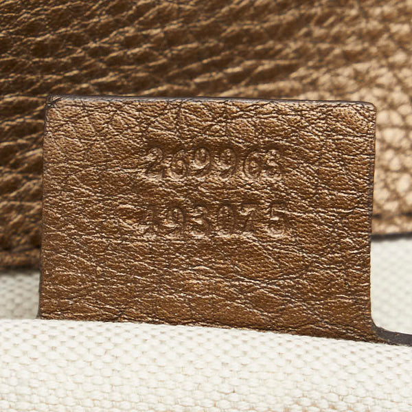 グッチ トートバッグ ショルダーバッグ 2WAY 269963 ゴールド レザー レディース GUCCI 【中古】