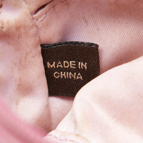 コーチ シグネチャー ポーチ ベージュ ピンク キャンバス レザー レディース COACH 【中古】