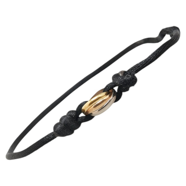 カルティエ トリニティリング ブレスレット ブラック K18YG イエローゴールド K18WG ホワイトゴールド K18PG ピンクゴールド レディース CARTIER 【中古】