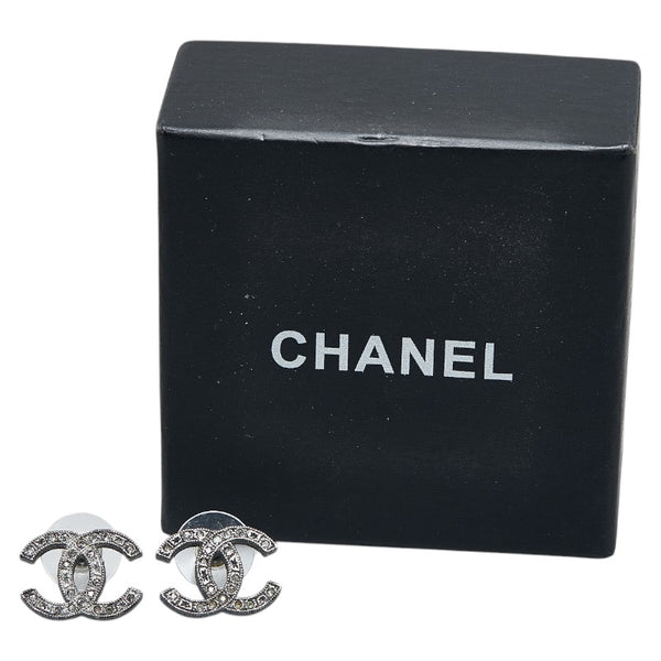 シャネル ココマーク ラインストーン ピアス シルバー メタル レディース CHANEL 【中古】
