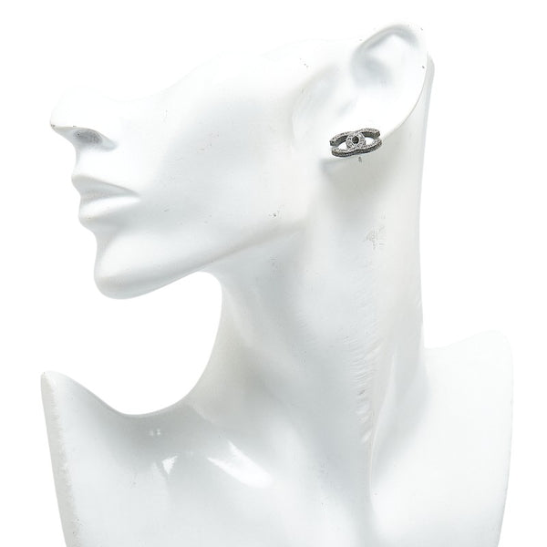 シャネル ココマーク ラインストーン ピアス シルバー メタル レディース CHANEL 【中古】