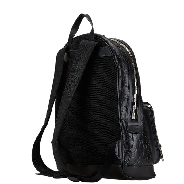 グッチ GGカレイド リュック バックパック 406370 ブラウン ブラック PVC レザー メンズ GUCCI 【中古】