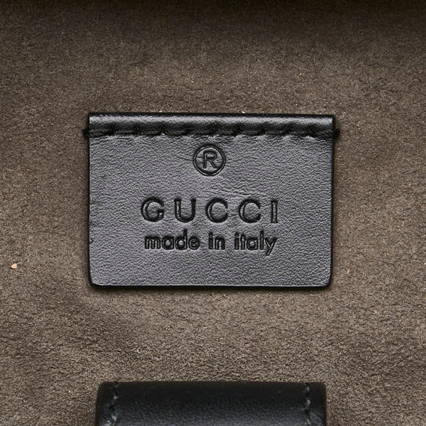 グッチ GGカレイド リュック バックパック 406370 ブラウン ブラック PVC レザー メンズ GUCCI 【中古】