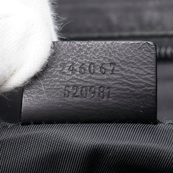 グッチ グッチシマ ショルダーバッグ メッセンジャーバッグ 246067 ブラック レザー レディース GUCCI 【中古】