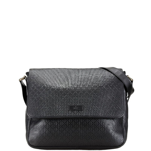 グッチ グッチシマ 斜め掛け ショルダーバック 223665 ブラック レザー レディース GUCCI 【中古】