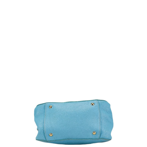 ミュウミュウ マドラス ハンドバッグ ショルダーバッグ 2WAY RL0058 ライトブルー レザー レディース MIUMIU 【中古】