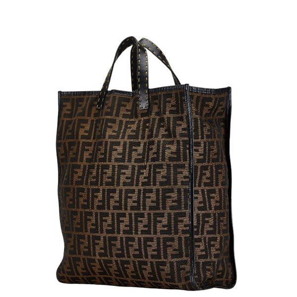 フェンディ ズッカ ホース トートバッグ 8BH173 ブラウン キャンバス レディース FENDI 【中古】
