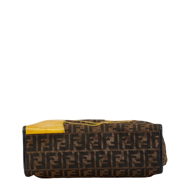 フェンディ ズッカ ホース トートバッグ 8BH173 ブラウン キャンバス レディース FENDI 【中古】