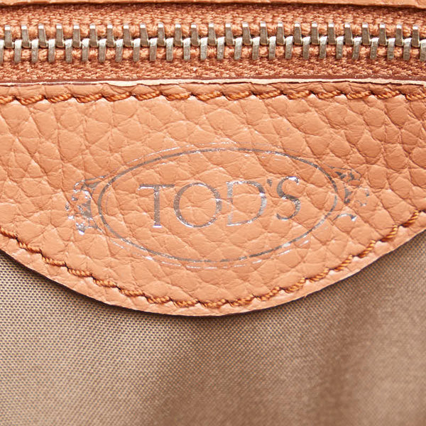トッズ ダブルT 斜め掛け ショルダーバッグ ブラウン レザー レディース TOD’S 【中古】