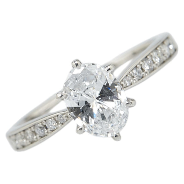 Pt900 プラチナ ダイヤ0.86ct ダイヤ0.12ct リング 指輪 レディース 10.5号 【中古】