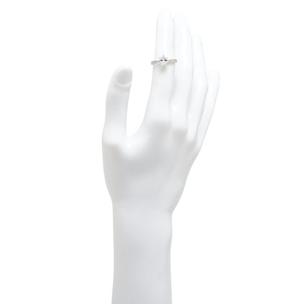 Pt900 プラチナ ダイヤ0.86ct ダイヤ0.12ct リング 指輪 レディース 10.5号 【中古】