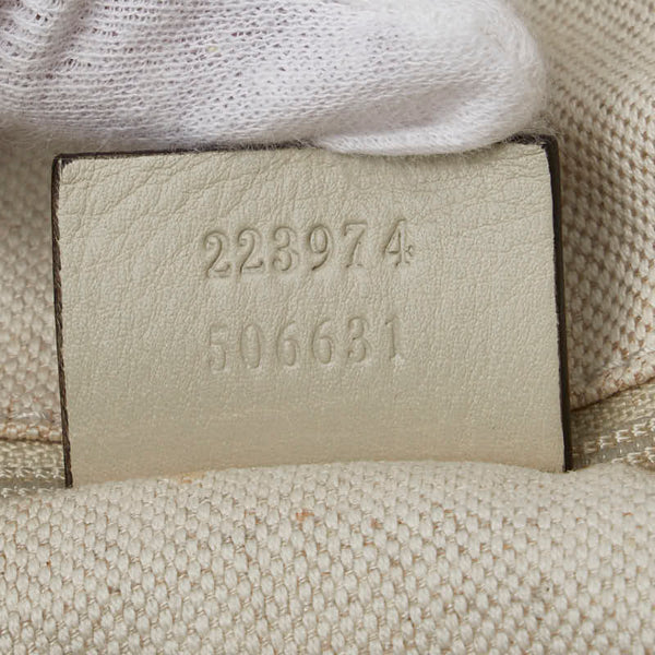 グッチ グッチシマ スーキー ハンドバッグ ショルダーバッグ 2WAY 223974 ホワイト アイボリー レザー レディース GUCCI 【中古】