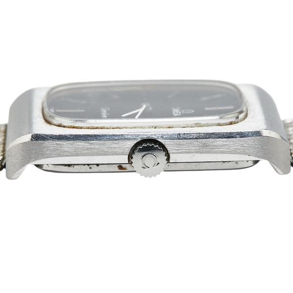 オメガ ジュネーブ 腕時計 手巻き ブラック文字盤 ステンレススチール メンズ OMEGA 【中古】