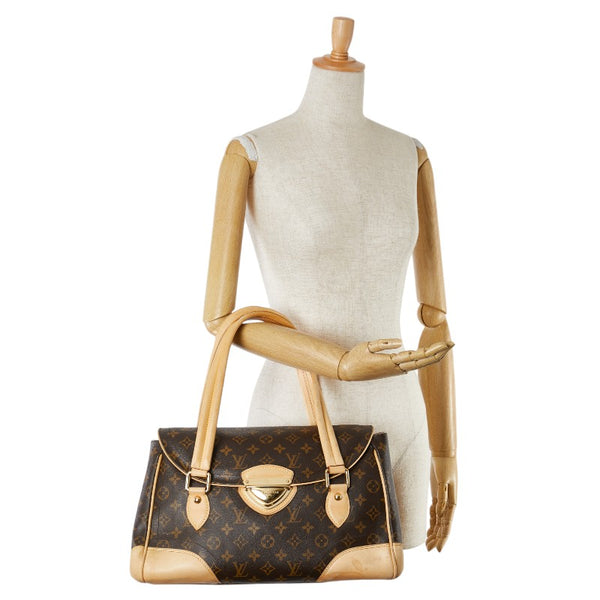 ルイ ヴィトン モノグラム ビバリーGM ハンドバッグ ショルダーバッグ  M40120 ブラウン PVC レザー レディース LOUIS VUITTON 【中古】