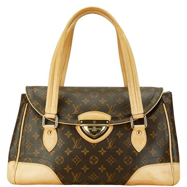 ルイ ヴィトン モノグラム ビバリーGM ハンドバッグ ショルダーバッグ  M40120 ブラウン PVC レザー レディース LOUIS VUITTON 【中古】
