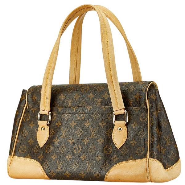 ルイ ヴィトン モノグラム ビバリーGM ハンドバッグ ショルダーバッグ  M40120 ブラウン PVC レザー レディース LOUIS VUITTON 【中古】