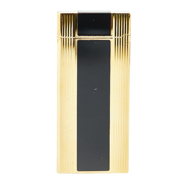ジバンシー ロゴ ローラー式 ガスライター 2000 ゴールド ブラック メッキ メンズ Givenchy 【中古】