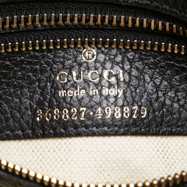 グッチ スウィング ハンドバッグ ショルダーバッグ 2WAY 368827 ブラック レザー レディース GUCCI 【中古】