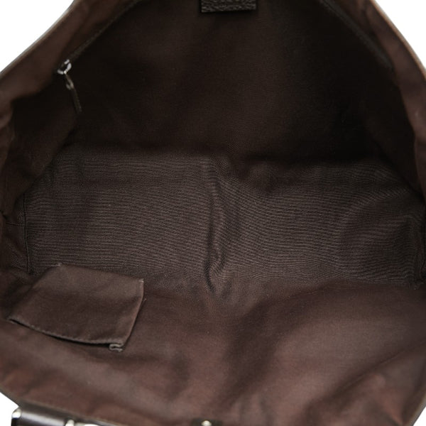 グッチ GGナイロン トートバッグ 268639 ブラウン ナイロン レザー レディース GUCCI 【中古】