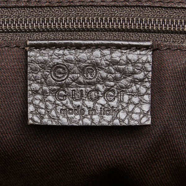 グッチ GGナイロン トートバッグ 268639 ブラウン ナイロン レザー レディース GUCCI 【中古】