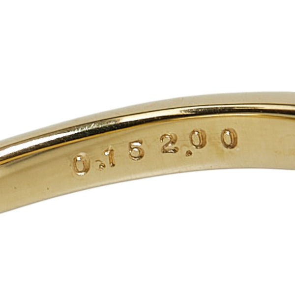 K18YG イエローゴールド ダイヤ2.00ct ダイヤ0.15ct 雫 モチーフ リング 指輪 レディース 13号 【中古】