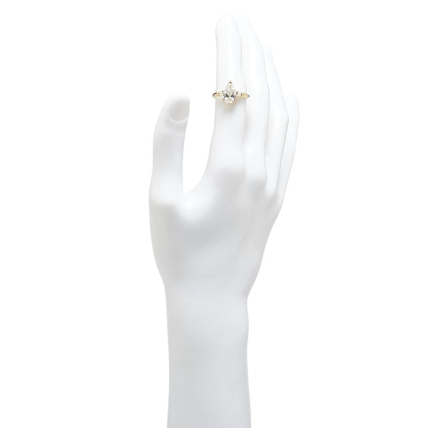 K18YG イエローゴールド ダイヤ2.00ct ダイヤ0.15ct 雫 モチーフ リング 指輪 レディース 13号 【中古】