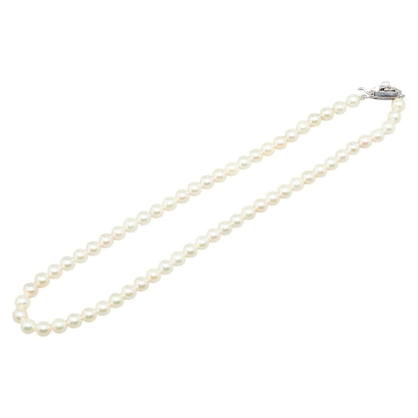 スターリングシルバー アコヤパール7～7.5mm ネックレス レディース 【中古】