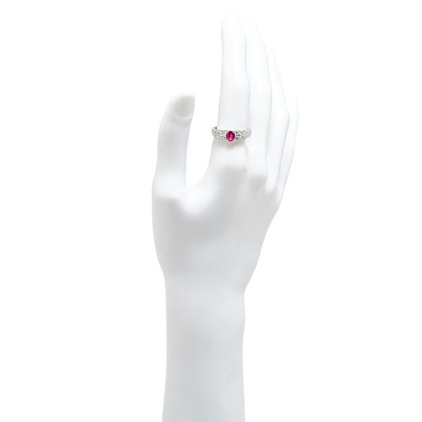 ノーブランド Pt900 プラチナ ルビー0.67ct ダイヤ0.59ct リング 指輪 #55 レディース no brand 15.5号 【中古】