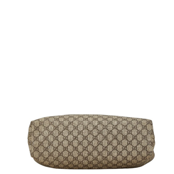 グッチ GGスプリーム シェリー トートバッグ 211134 ベージュ ブラウン PVC レザー レディース GUCCI 【中古】