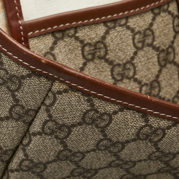 グッチ GGスプリーム シェリー トートバッグ 211134 ベージュ ブラウン PVC レザー レディース GUCCI 【中古】