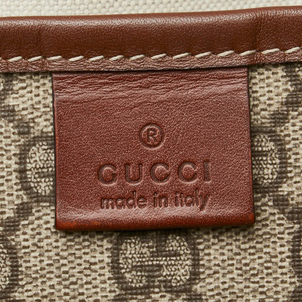 グッチ GGスプリーム シェリー トートバッグ 211134 ベージュ ブラウン PVC レザー レディース GUCCI 【中古】