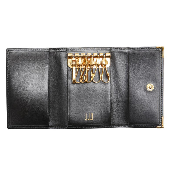 ダンヒル キーケース 6連 ブラック ゴールド レザー メンズ Dunhill 【中古】