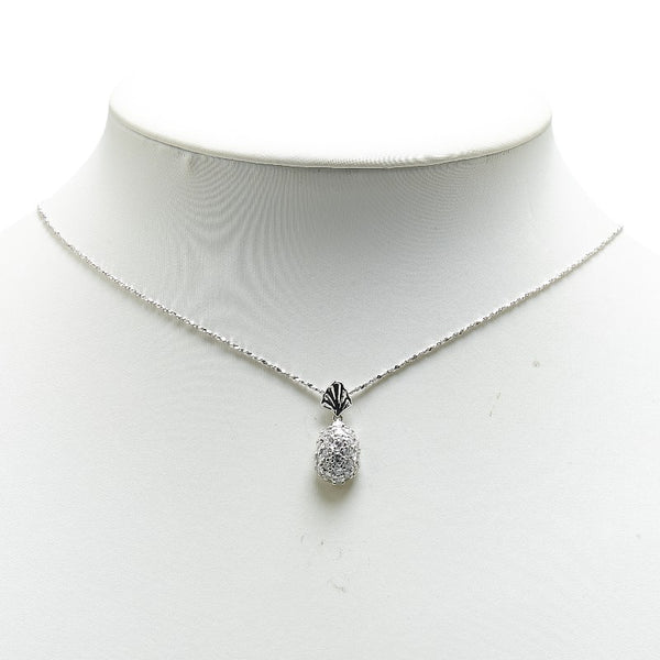 Pt900 プラチナ Pt850 プラチナ ダイヤ0.761ct パイナップル フルーツ モチーフ ペンダントネックレス レディース 【中古】