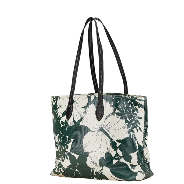 ミュウミュウ ERBA HAWAII  トートバッグ ショルダーバッグ 5BG126 ホワイト モスグリーン PVC レザー レディース MIUMIU 【中古】