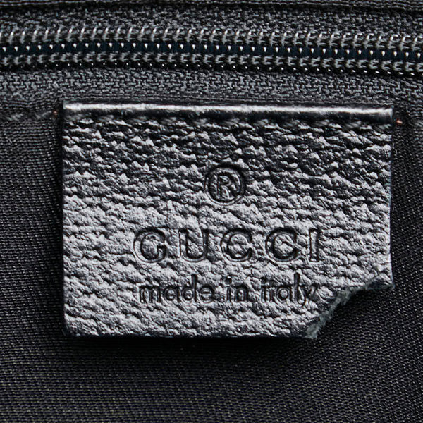 グッチ GGキャンバス アビー トートバッグ ショルダーバッグ 141472 ブラック キャンバス レザー レディース GUCCI 【中古】