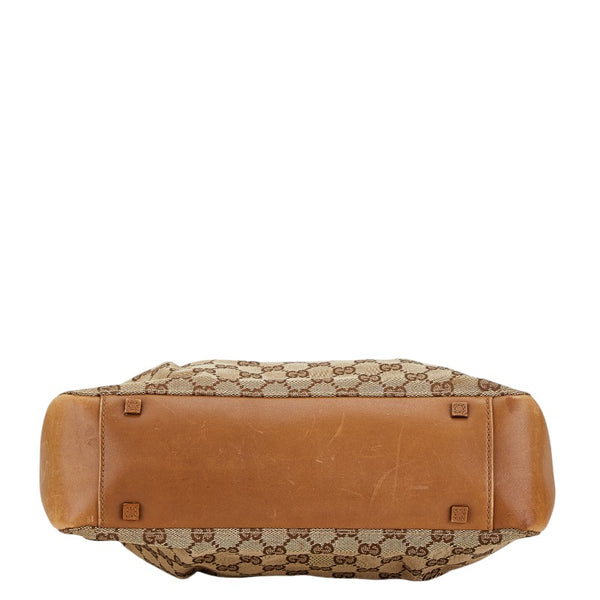 グッチ GGキャンバス ショルダーバッグ トートバッグ 101919 ブラウン キャンバス レザー レディース GUCCI 【中古】