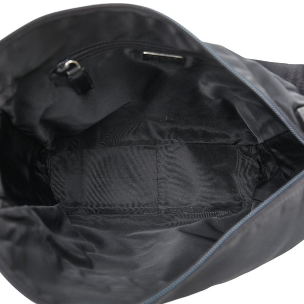 プラダ 斜め掛け ショルダーバッグ  ブラック ナイロン レザー レディース PRADA 【中古】