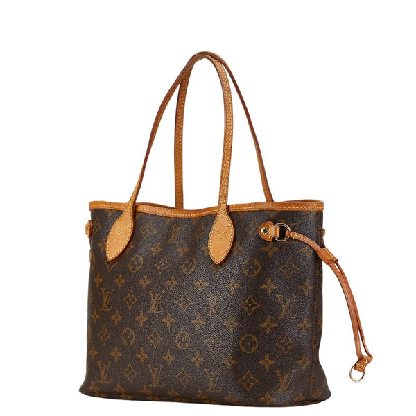 ルイ ヴィトン モノグラム ネヴァーフルPM ハンドバッグ トートバッグ M40155 ブラウン PVC レザー レディース LOUIS VUITTON 【中古】