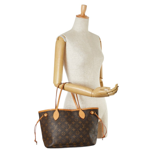 ルイ ヴィトン モノグラム ネヴァーフルPM ハンドバッグ トートバッグ M40155 ブラウン PVC レザー レディース LOUIS VUITTON 【中古】