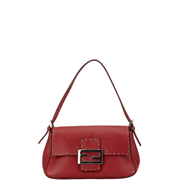 フェンディ セレリア マンマバケット ワンショルダーバッグ ハンドバッグ 8BR185 レッド レザー レディース FENDI 【中古】