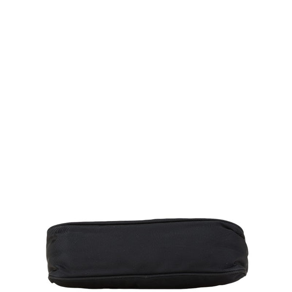 プラダ 三角ロゴプレート ハンドバッグ ブラック ナイロン レディース PRADA 【中古】