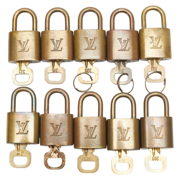 ルイ ヴィトン パドロック 南京錠 10点セット ゴールド メッキ レディース LOUIS VUITTON 【中古】