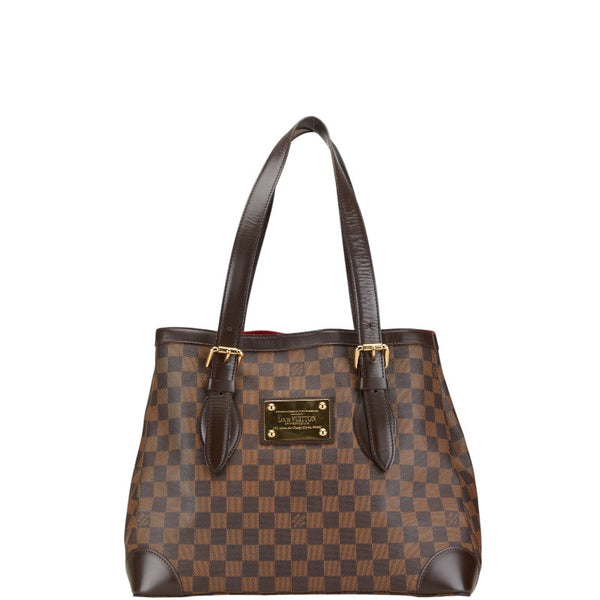 ルイ ヴィトン ダミエ ハムステッドMM ハンドバッグ トートバッグ N51204 ブラウン PVC レディース LOUIS VUITTON 【中古】