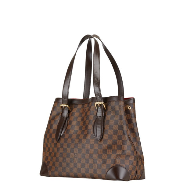 ルイ ヴィトン ダミエ ハムステッドMM ハンドバッグ トートバッグ N51204 ブラウン PVC レディース LOUIS VUITTON 【中古】