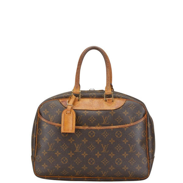 ルイ ヴィトン モノグラム ドーヴィル ハンドバッグ M47270 ブラウン PVC レザー レディース LOUIS VUITTON 【中古】