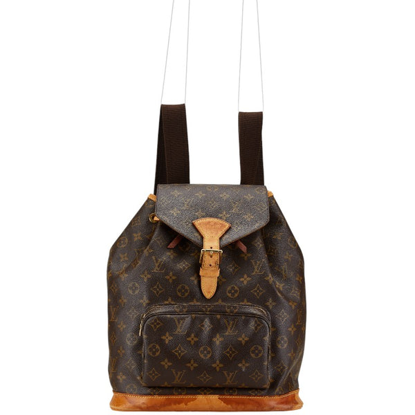 ルイ ヴィトン モノグラム モンスリGM リュック バックパック M51135 ブラウン PVC レザー レディース LOUIS VUITTON 【中古】