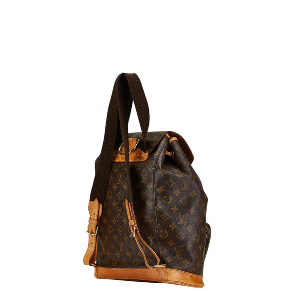 ルイ ヴィトン モノグラム モンスリGM リュック バックパック M51135 ブラウン PVC レザー レディース LOUIS VUITTON 【中古】