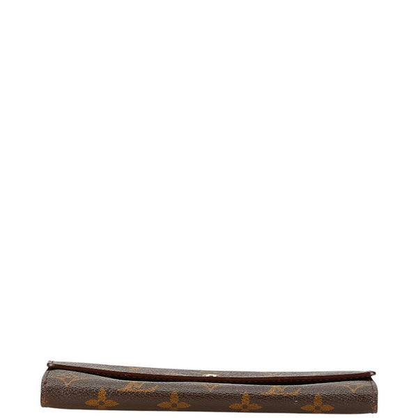 ルイ ヴィトン モノグラム ポシェット ポルト モネ クレディ 長財布 M61725 ブラウン PVC レザー レディース LOUIS VUITTON 【中古】