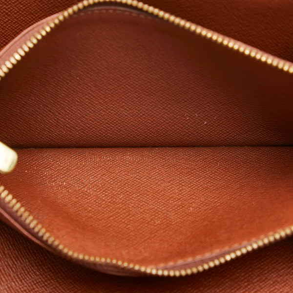 ルイ ヴィトン モノグラム ポシェット ポルト モネ クレディ 長財布 M61725 ブラウン PVC レザー レディース LOUIS VUITTON 【中古】