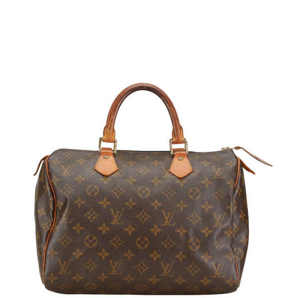 ルイ ヴィトン モノグラム スピーディ30 ハンドバッグ M41526 ブラウン PVC レザー レディース LOUIS VUITTON 【中古】